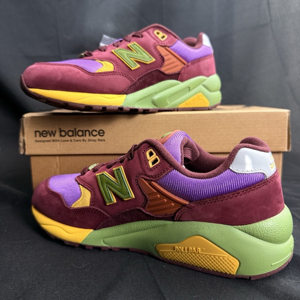 New Balance X Stray Rats 580 Men's Size 7 Tribute to 2007‎ - Burgundy Sneakers